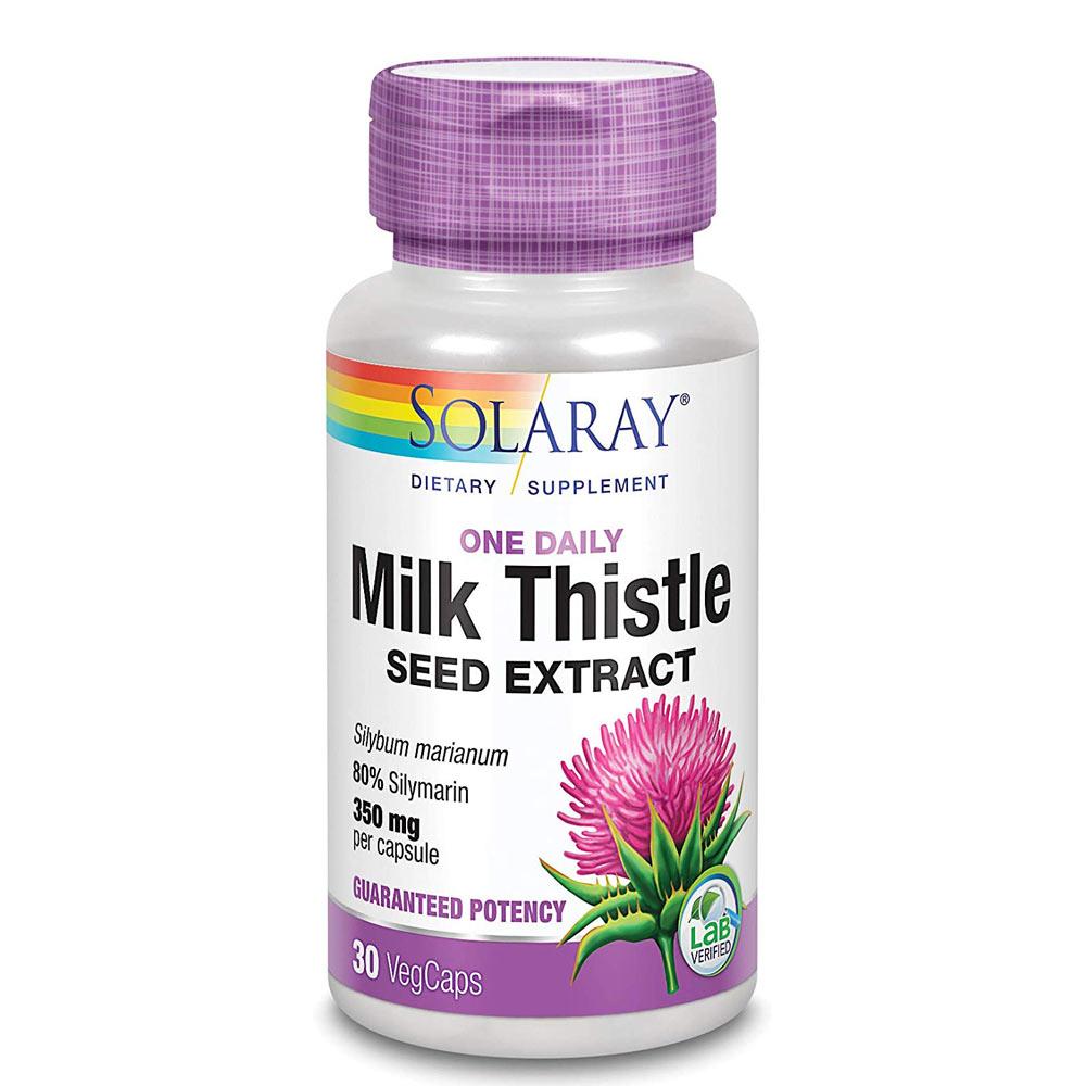 Solaray Milk Thistle One Daily 350mg 30 Caps Herbs Solaray  (1057962721323)