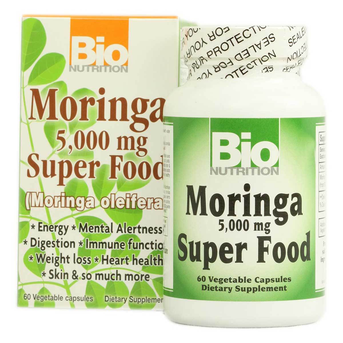 Bio Nutrition Moringa 5000mg 60 Vege Caps Antioxidants / CoQ-10 Bio Nutrition  (1058766389291)