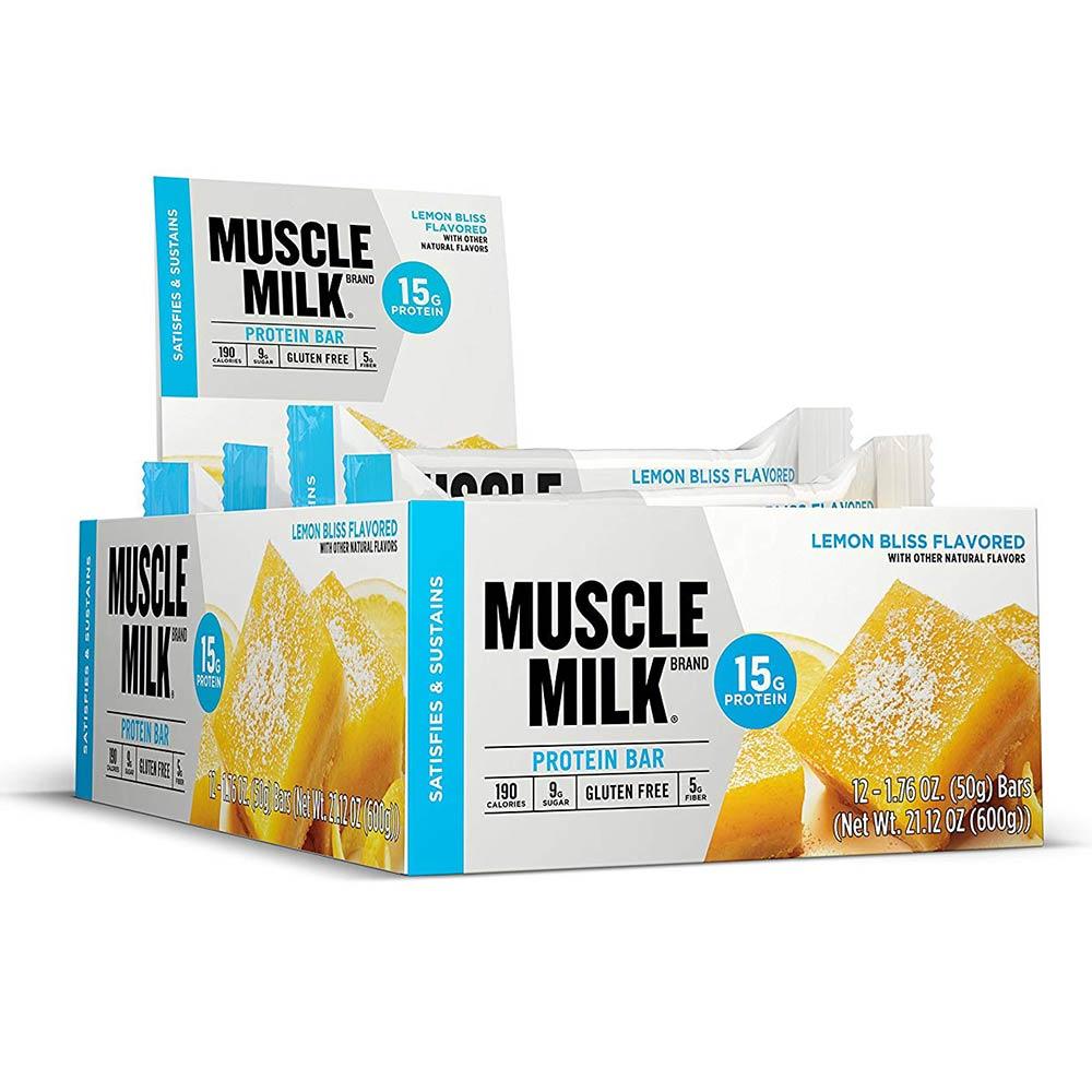 Muscle Milk Blue Bar 12/Case Bars CytoSport Lemon Bliss  (1556903821355)