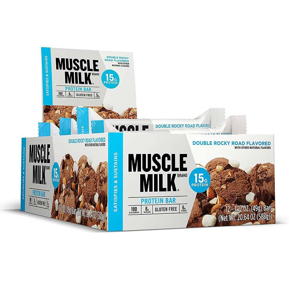 Muscle Milk Blue Bar 12/Case Bars CytoSport Rocky Road  (1556903821355)