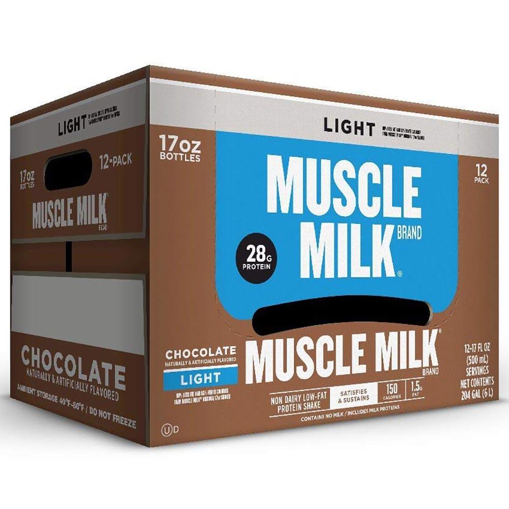 Muscle Milk Light RTD 12/Case Drinks CytoSport Chocolate  (1556907982891)