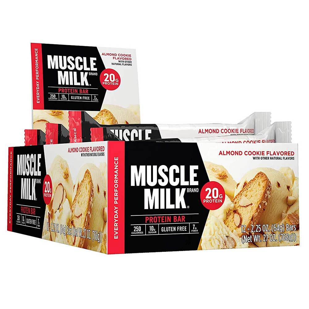 Muscle Milk Red Bar 12/Case Bars CytoSport Almond Cookie  (1556908015659)
