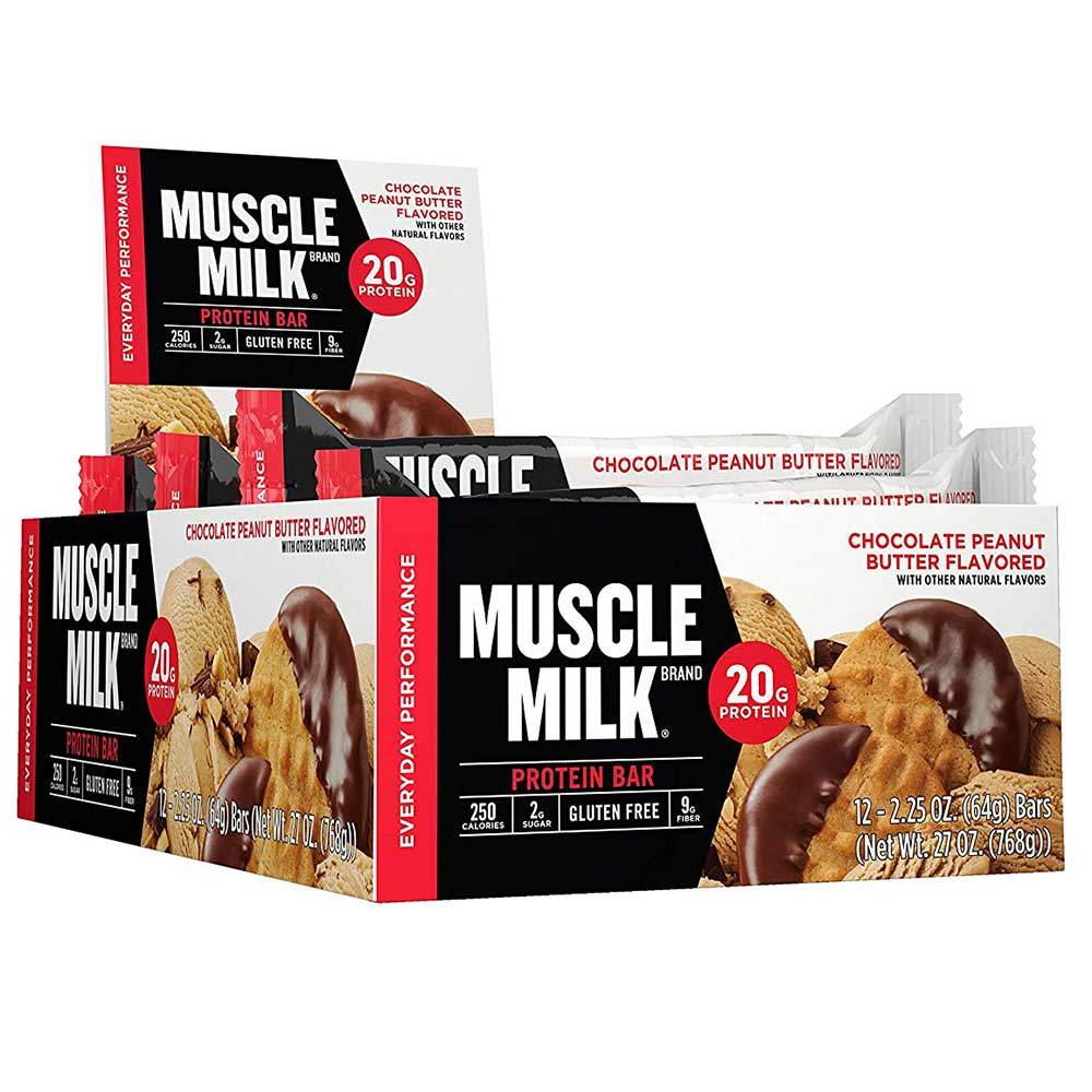 Muscle Milk Red Bar 12/Case Bars CytoSport Chocolate Peanut Butter  (1556908015659)