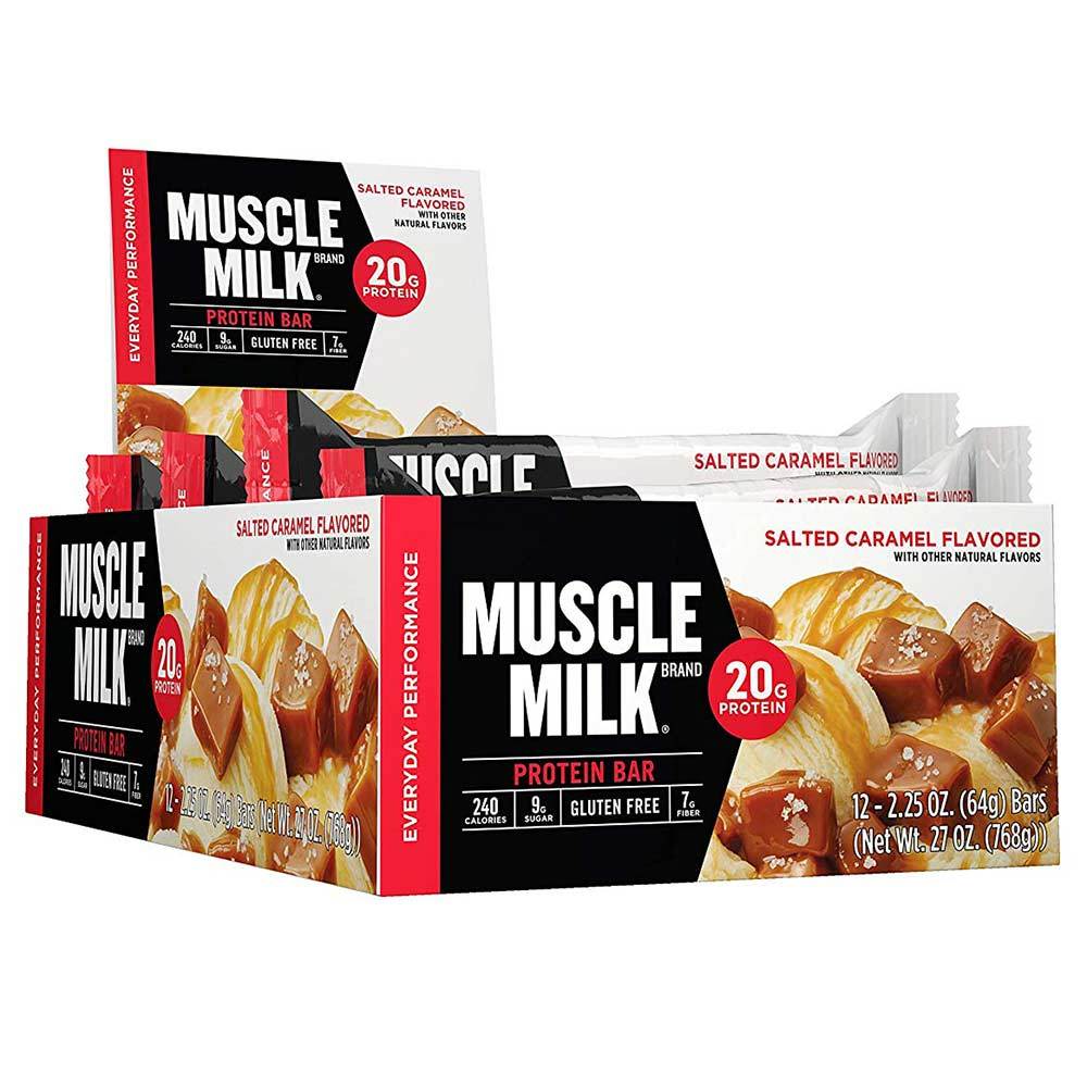Muscle Milk Red Bar 12/Case Bars CytoSport Salted Caramel  (1556908015659)