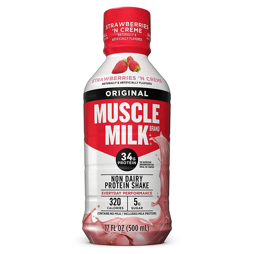 Muscle Milk RTD 17oz 12/Case Drinks CytoSport Strawberries 'N Creme  (1556916666411)