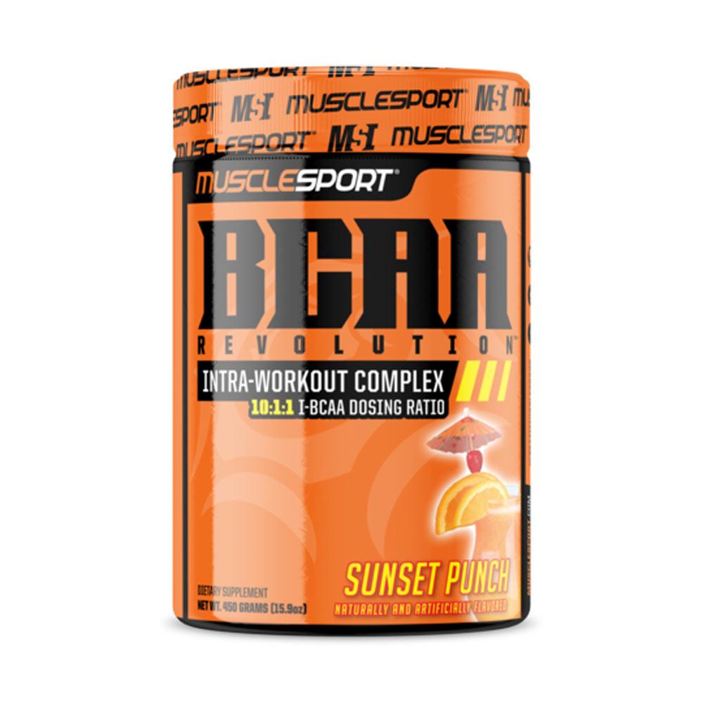Muscle Sport BCAA Revolution 30 Servings Amino Acids Muscle Sport Sunset Punch  (4380895969345)