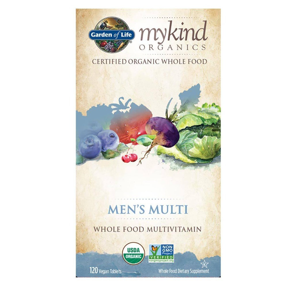 MyKind Organics Men's Multi 120 Tabs (Non-GMO) Vitamins Garden of Life  (1059055239211)