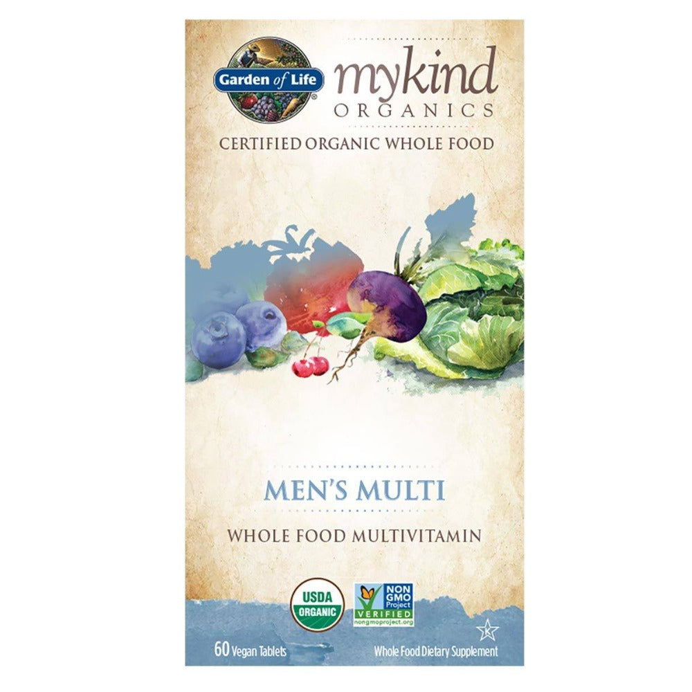 MyKind Organics Men's Multivitamin 60 Tabs (Non-GMO) Vitamins Garden of Life  (1059055140907)