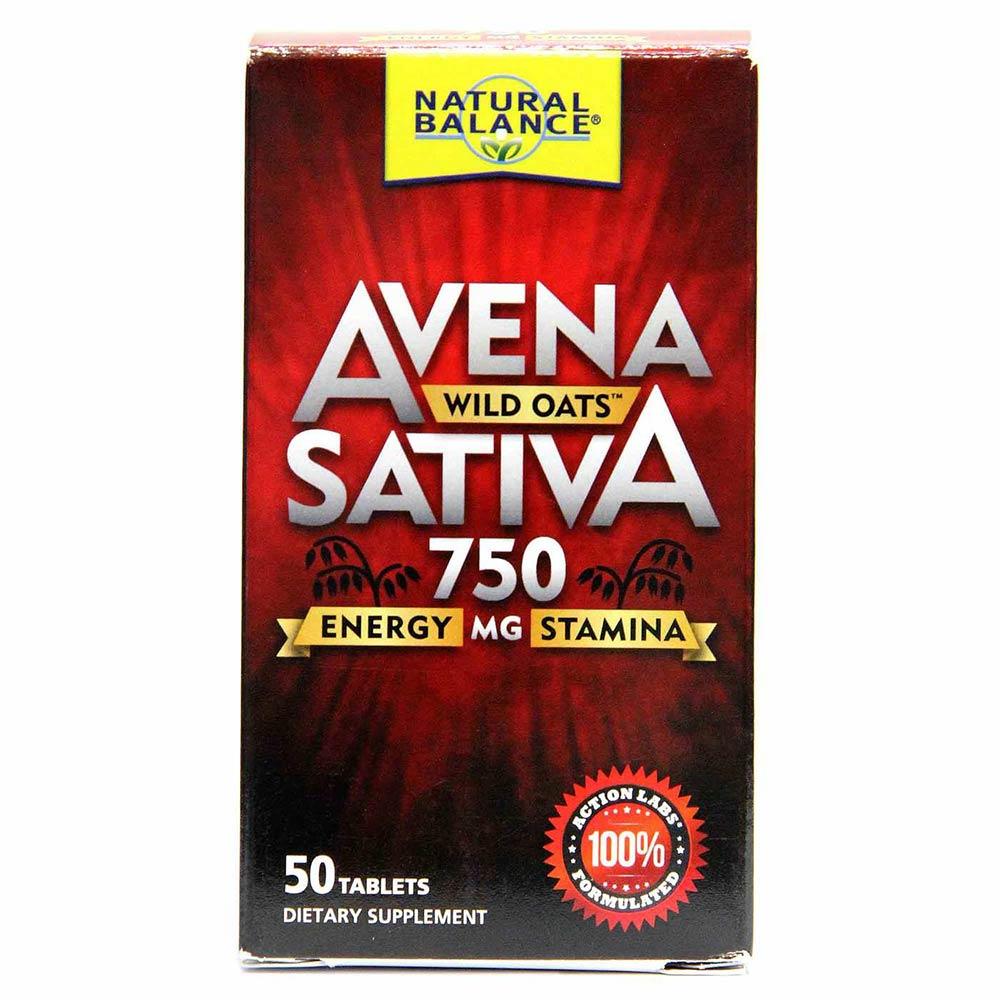 Natural Balance Avena Sativa Oat Straw 750mg 50 Tabs Herbs Natural Balance  (1058809151531)