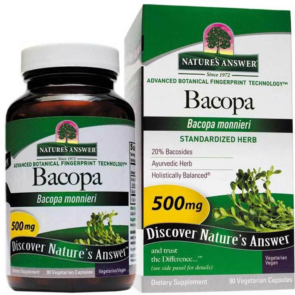Nature's Answer Bacopa 500mg 90 Capsules Herbs Nature's Answer  (4324924391489)