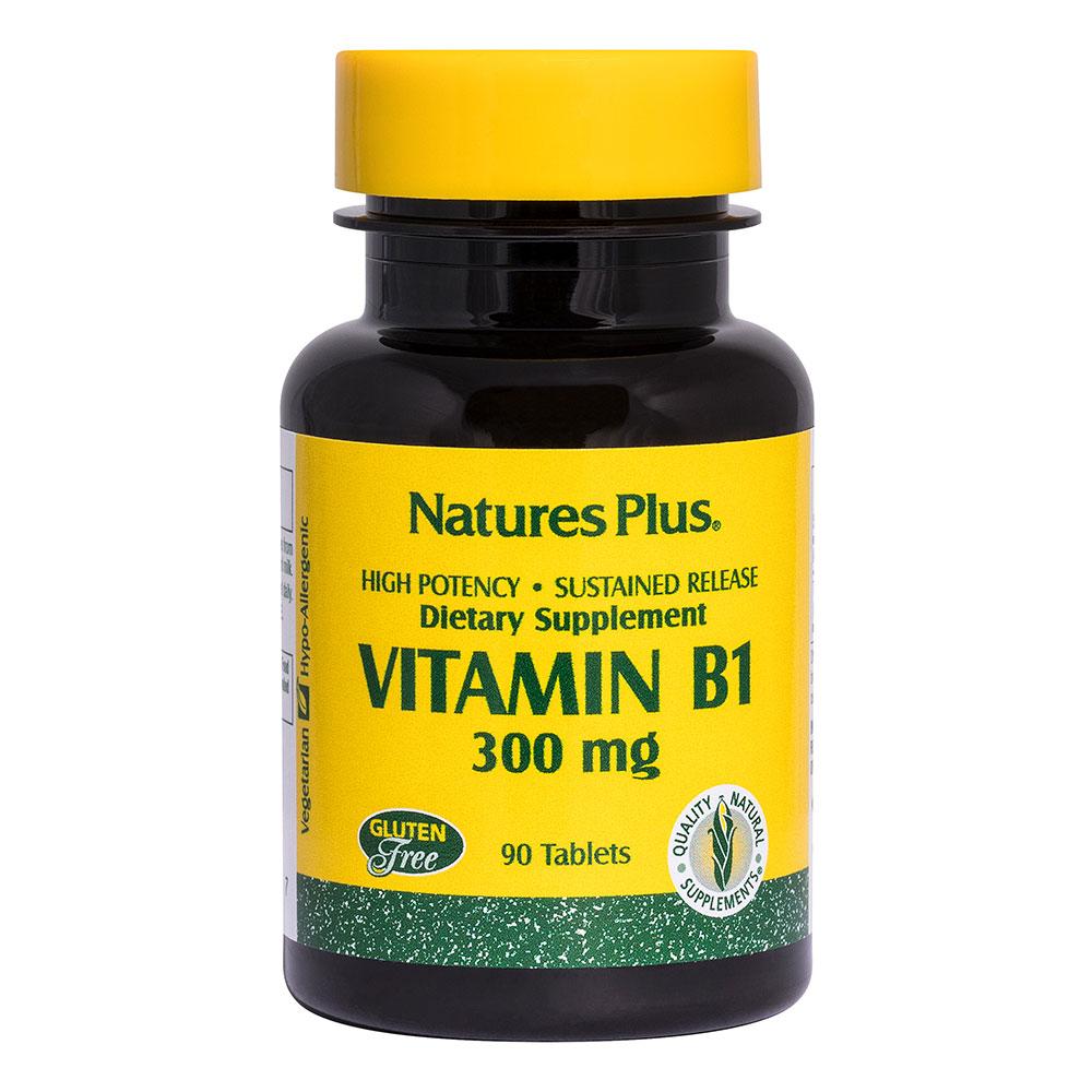 Nature's Plus Vitamin B-1 300MG S/R 90T Vitamins & Minerals Nature's Plus  (1806542274603)