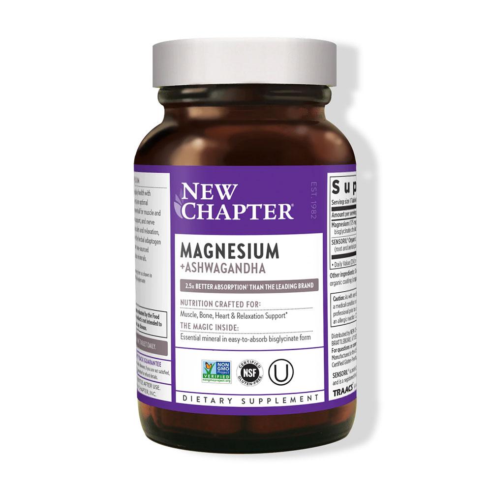 New Chapter Magnesium + Ashwagandha 30t Vitamins & Minerals New Chapter 