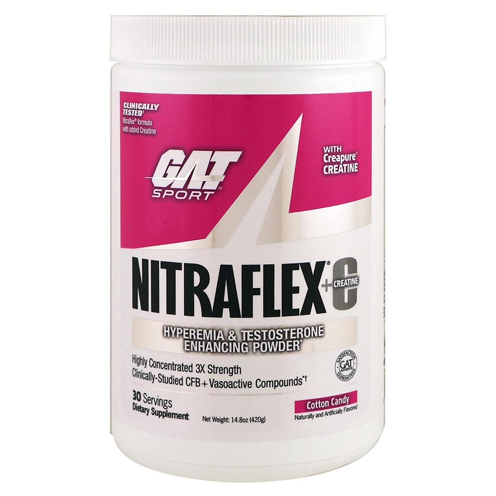 GAT Nitraflex+Creatine 30 Servings Testosterone Boosters GAT Cotton Candy  (1557018968107)