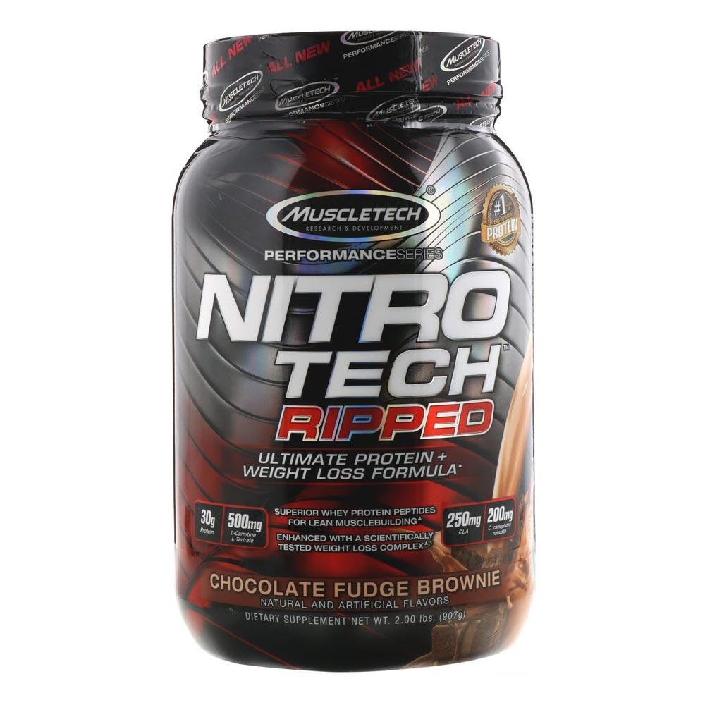 MuscleTech Nitro-Tech Ripped 2Lbs Protein Powders MuscleTech Chocolate Fudge Brownie  (1856800030763)