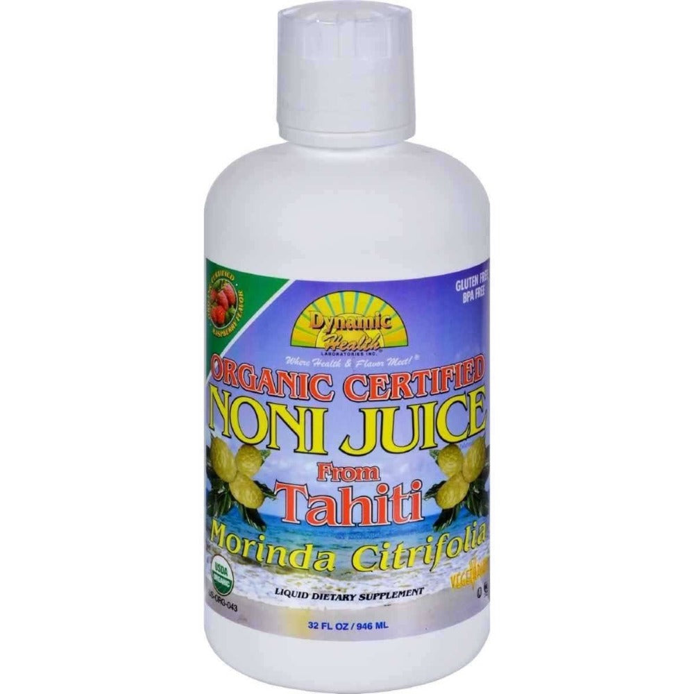 Dynamic Health Organic Tahitian Noni Juice Raspberry 32 Oz Juices Dynamic Health  (1059048226859)