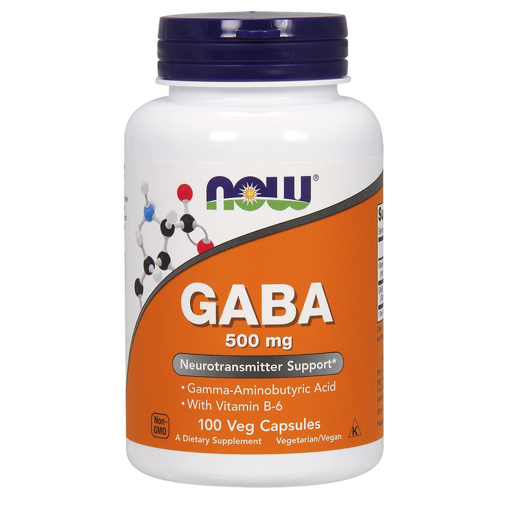 Now Foods Gaba 500 Mg 100 Capsules Vitamins Now Foods  (1059111665707)