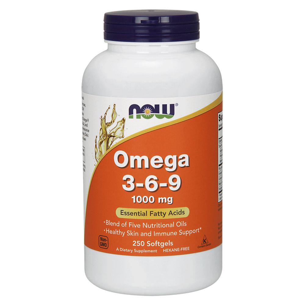 Now Foods Omega 3-6-9 1000 Mg 250 Softgels Omega Fatty Acids / EFAs Now Foods  (1059126476843)
