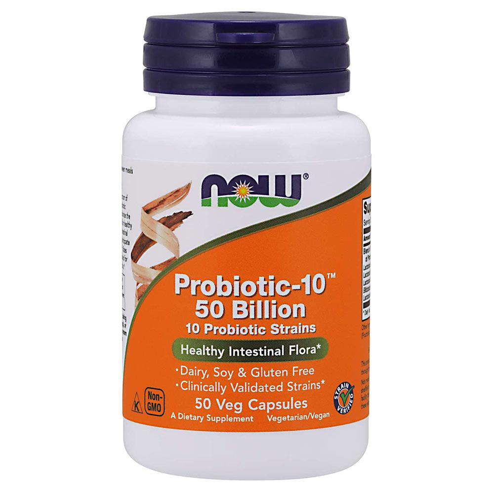 Now Foods Probiotic-10 50 Billion 50 Vegetable Capsules Digestive Health / Probiotics Now Foods  (1059126575147)