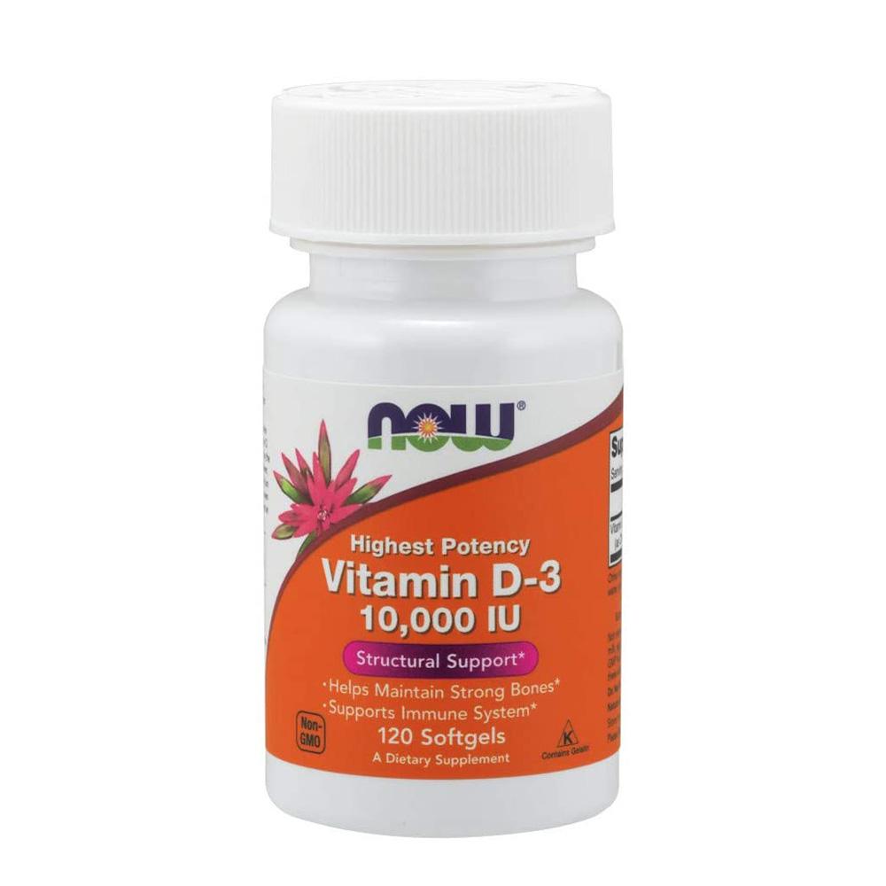 Now Foods Vitamin D-3 10,000IU 120 Softgels Vitamins Now Foods  (1059138961451)