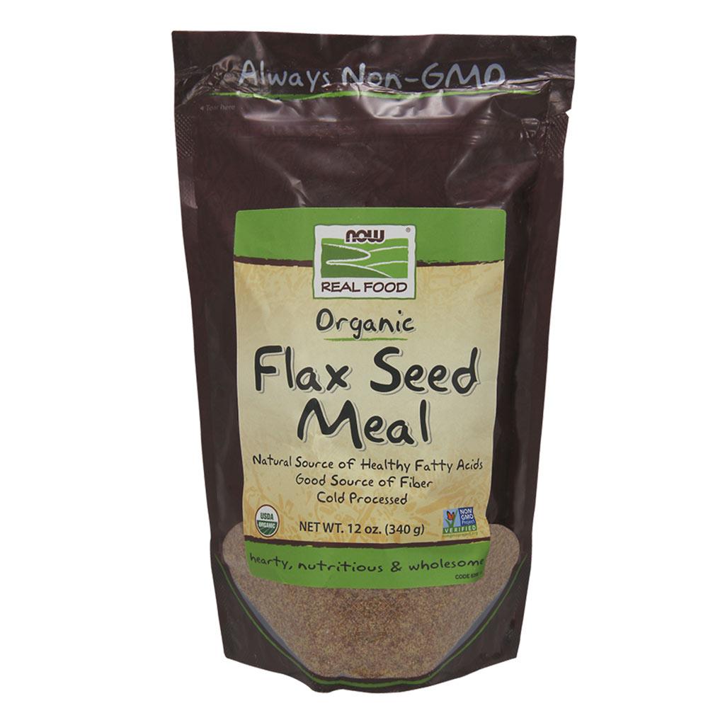 Now Foods Organic Flax Seed Meal 12 oz Omega Fatty Acids / EFAs Now Foods  (1057914486827)