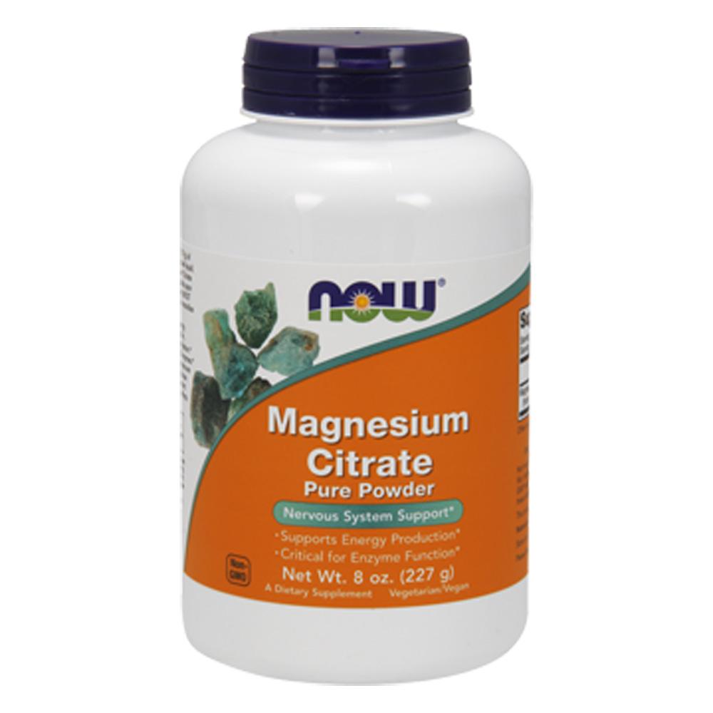Now Foods Magnesium Citrate Powder 8 Oz Minerals Now Foods  (1059109568555)