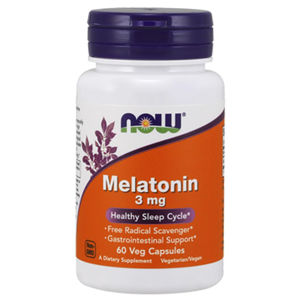 Now Foods Melatonin 3 Mg 60 Capsules Sleep Aid Now Foods  (1059113664555)