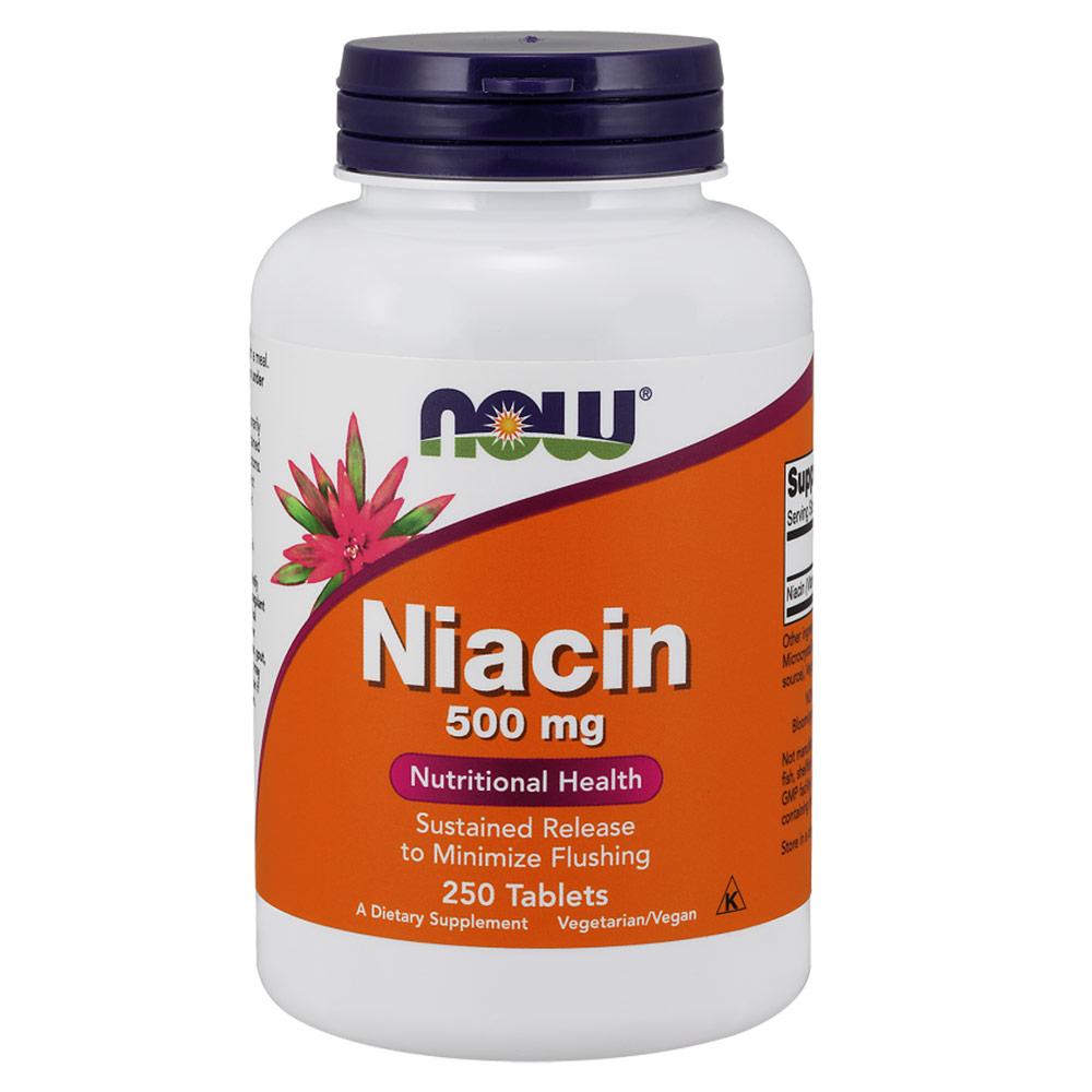 Now Foods Niacin 500 Mg TR 250 Tablets Now Foods  (1059152494635)