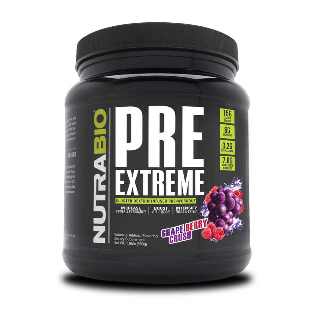 NutraBio Pre Extreme 20/Servings Pre-Workouts NutraBio Grape Berry Crush  (4371477069889)
