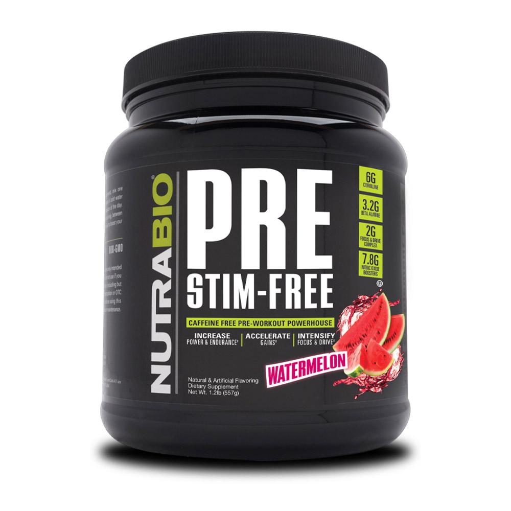 NutraBio Pre Stim-Free Pre-Workout 20/Servings Nitric Oxide NutraBio Watermelon  (4371467796545)