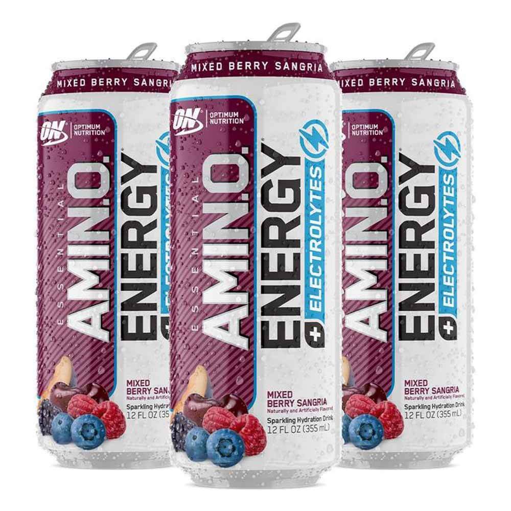 Optimum Nutrition Amino Energy + Electrolytes RTD 12/Case Drinks Optimum Nutrition Mixed Berry Sangria  (1766092898347)