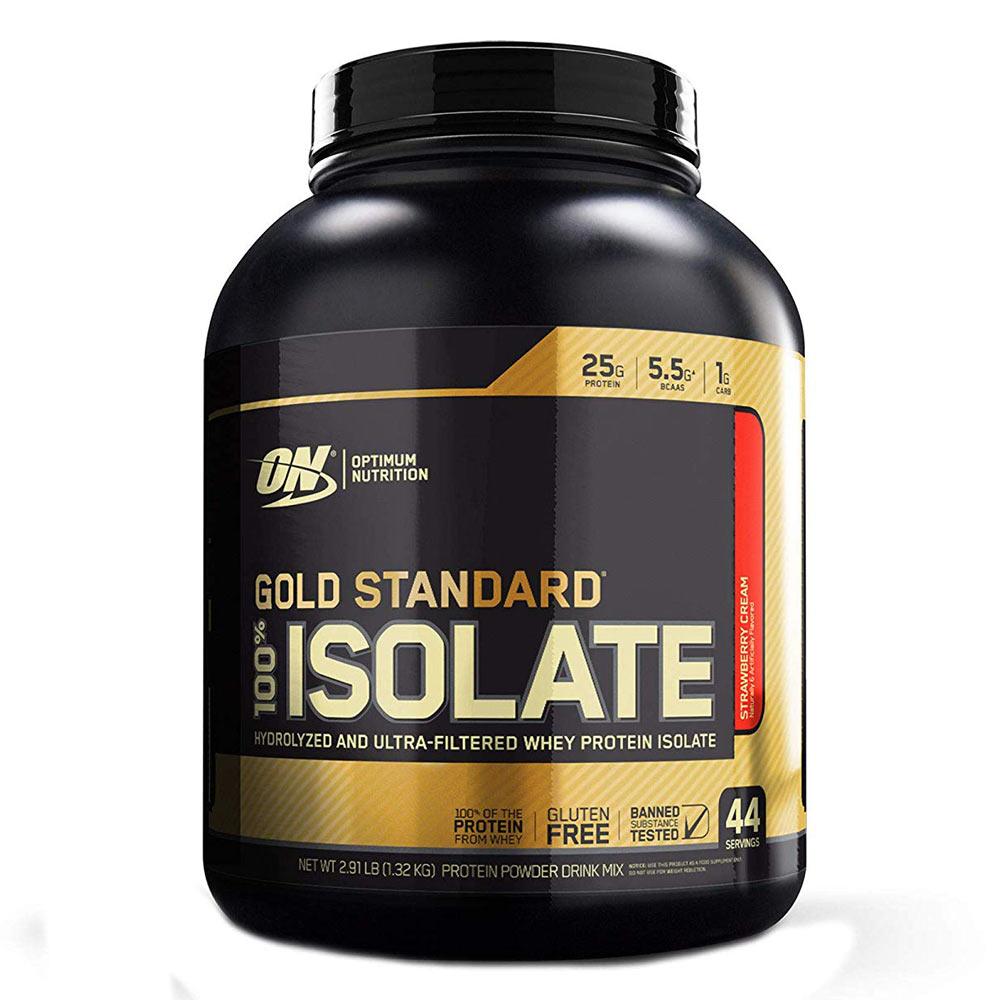 Optimum Nutrition Gold 100% Isolate 44 Servings Protein Powders Optimum Nutrition Strawberry Cream  (1730636218411)