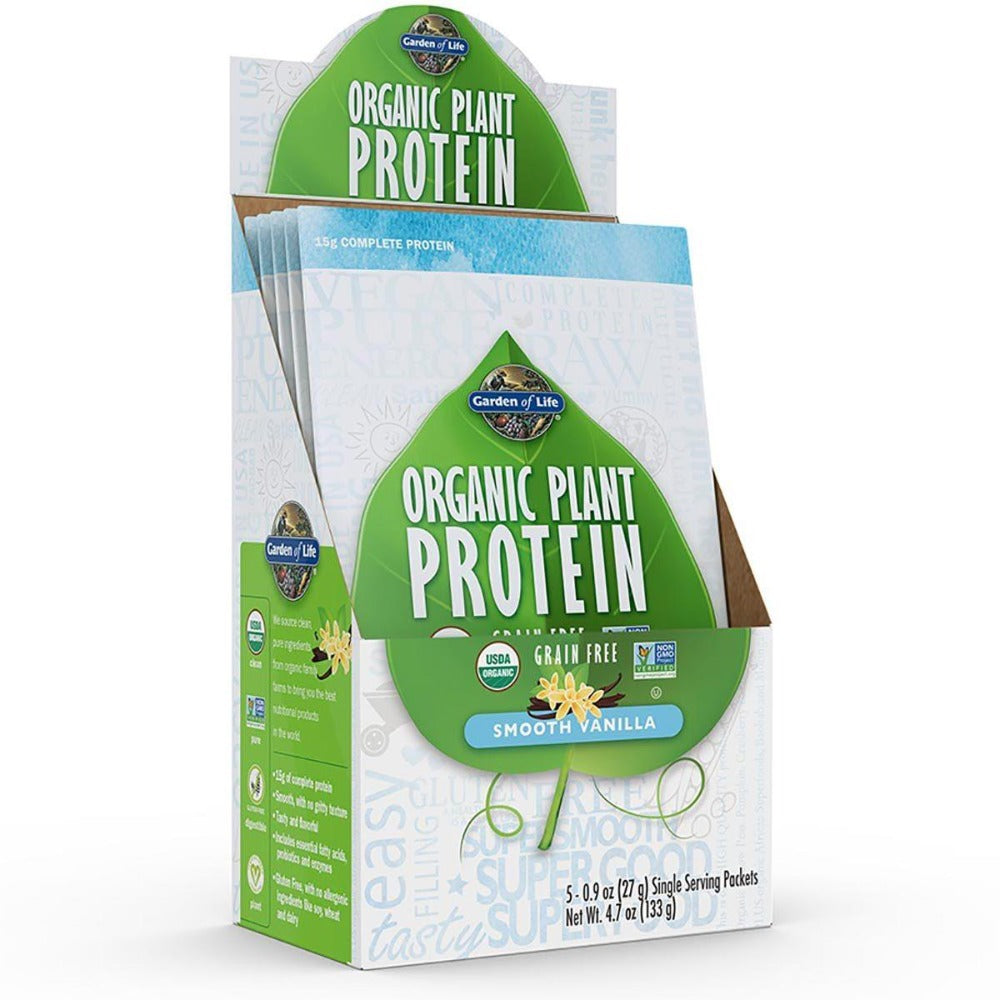 Garden of Life Organic (Non-GMO) Plant Protein 5 Packet Protein Garden of Life  (1059094003755)