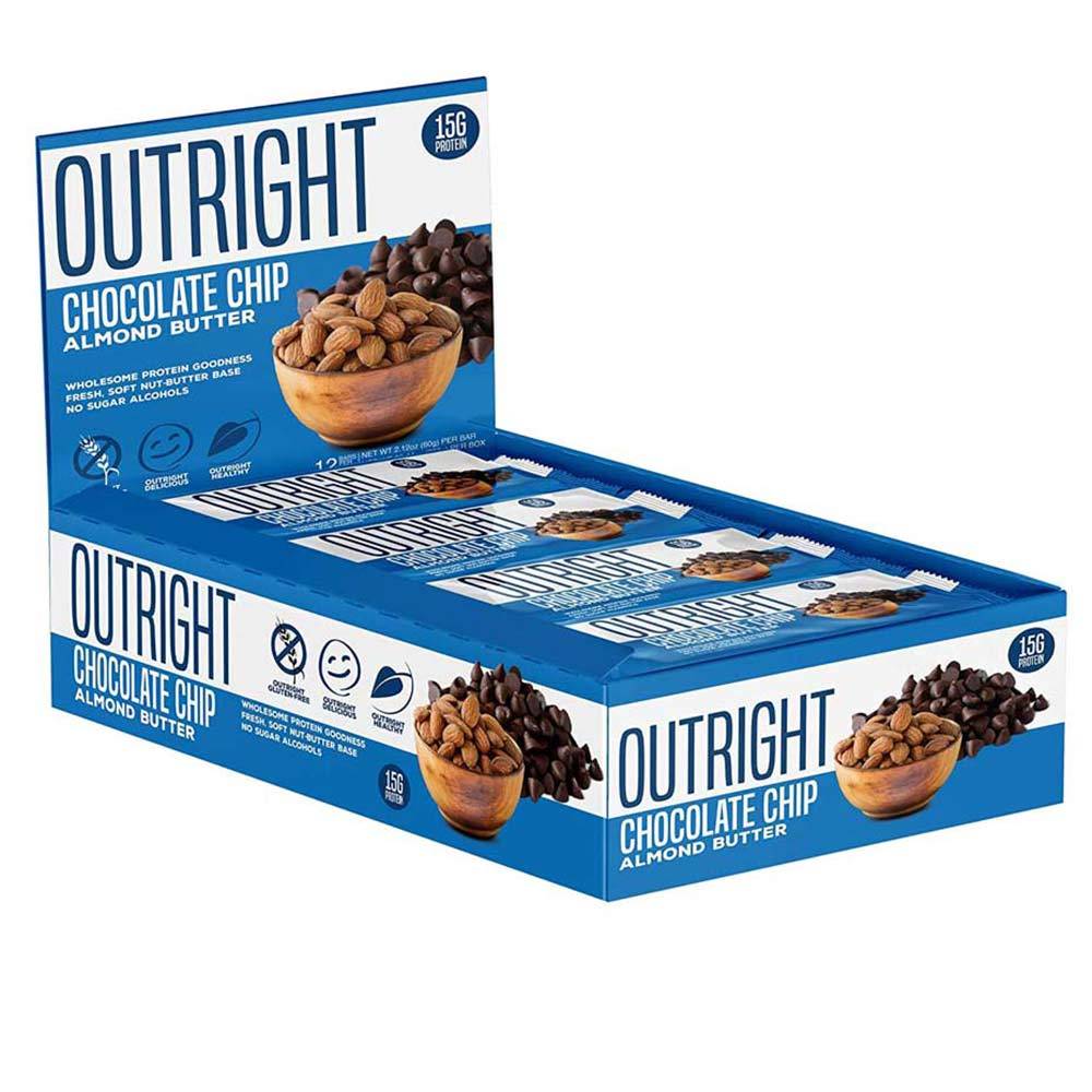 MTS Nutrition Outright Bar 12 Pack Bars MTS Nutrition Chocolate Chip Almond Butter  (1825697103915)