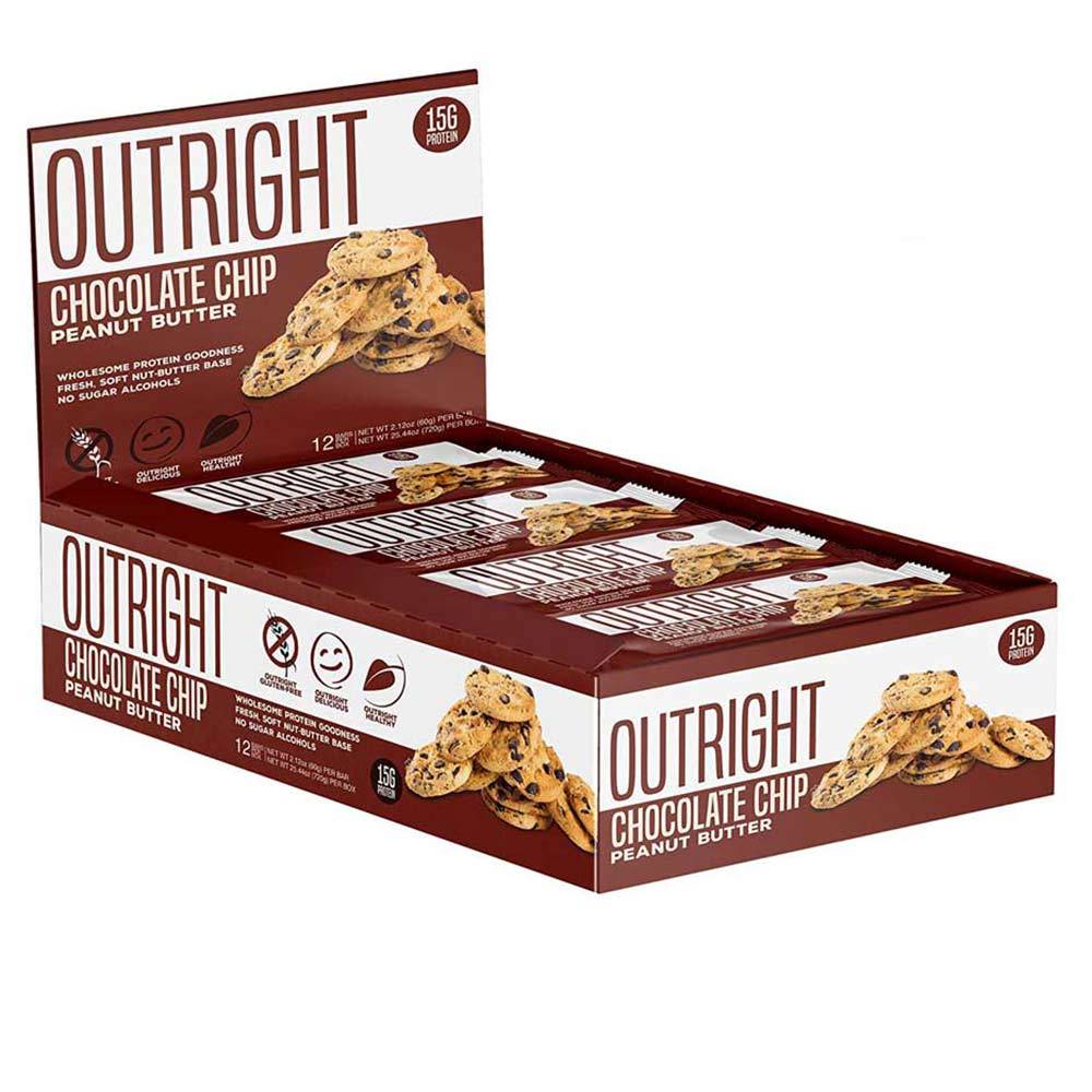 MTS Nutrition Outright Bar 12 Pack Bars MTS Nutrition Chocolate Chip Peanut Butter  (1825697103915)