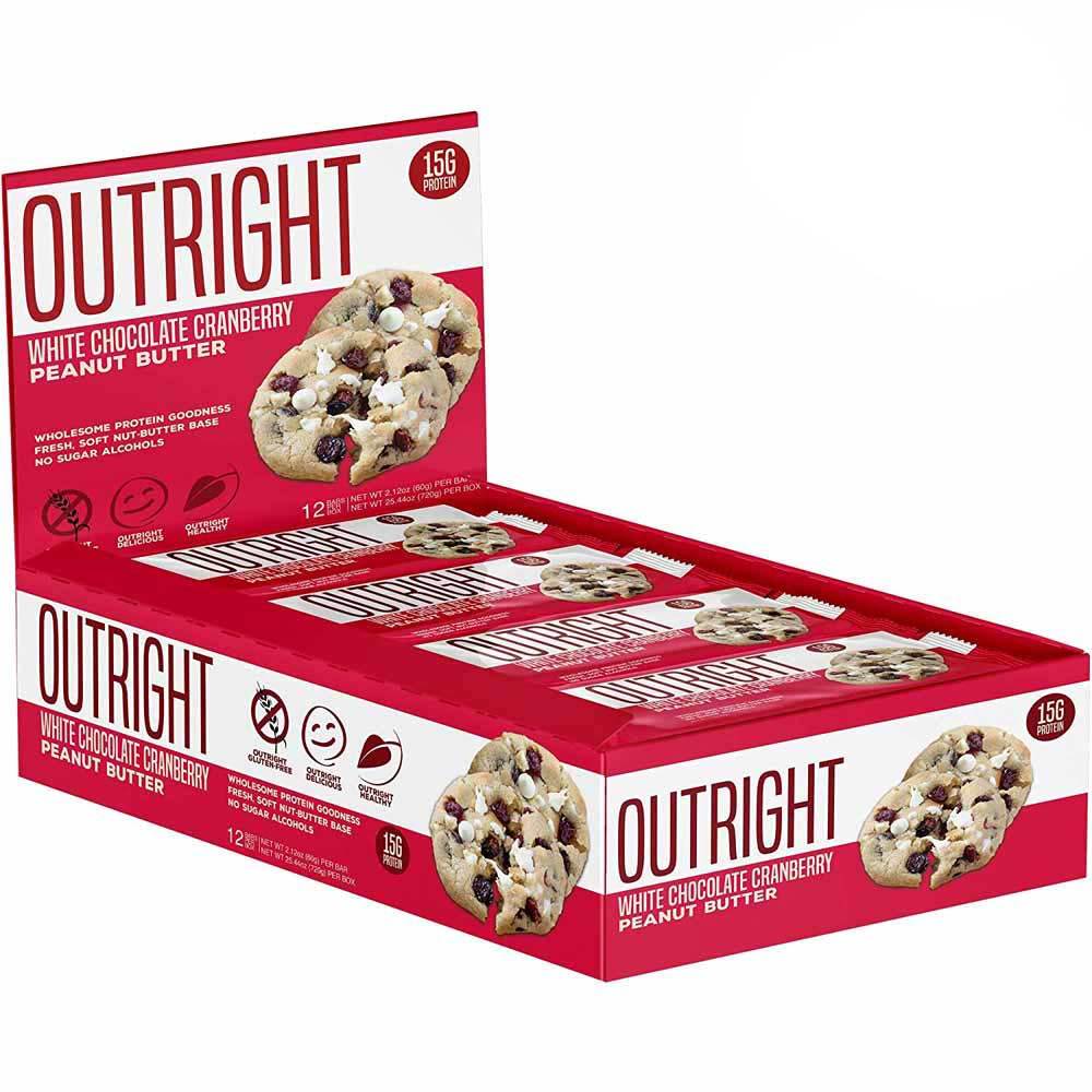 MTS Nutrition Outright Bar 12 Pack Bars MTS Nutrition White Chocolate Cranberry Peanut Butter  (1825697103915)