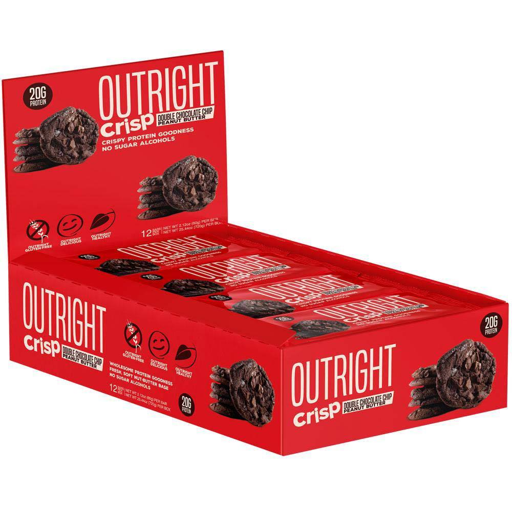 MTS Nutrition Outright Bar 12 Pack Bars MTS Nutrition Crisp Double Chocolate Chip Peanut Butter  (1825697103915)