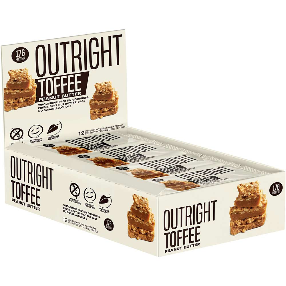 MTS Nutrition Outright Bar 12 Pack Bars MTS Nutrition Toffee Peanut Butter  (1825697103915)