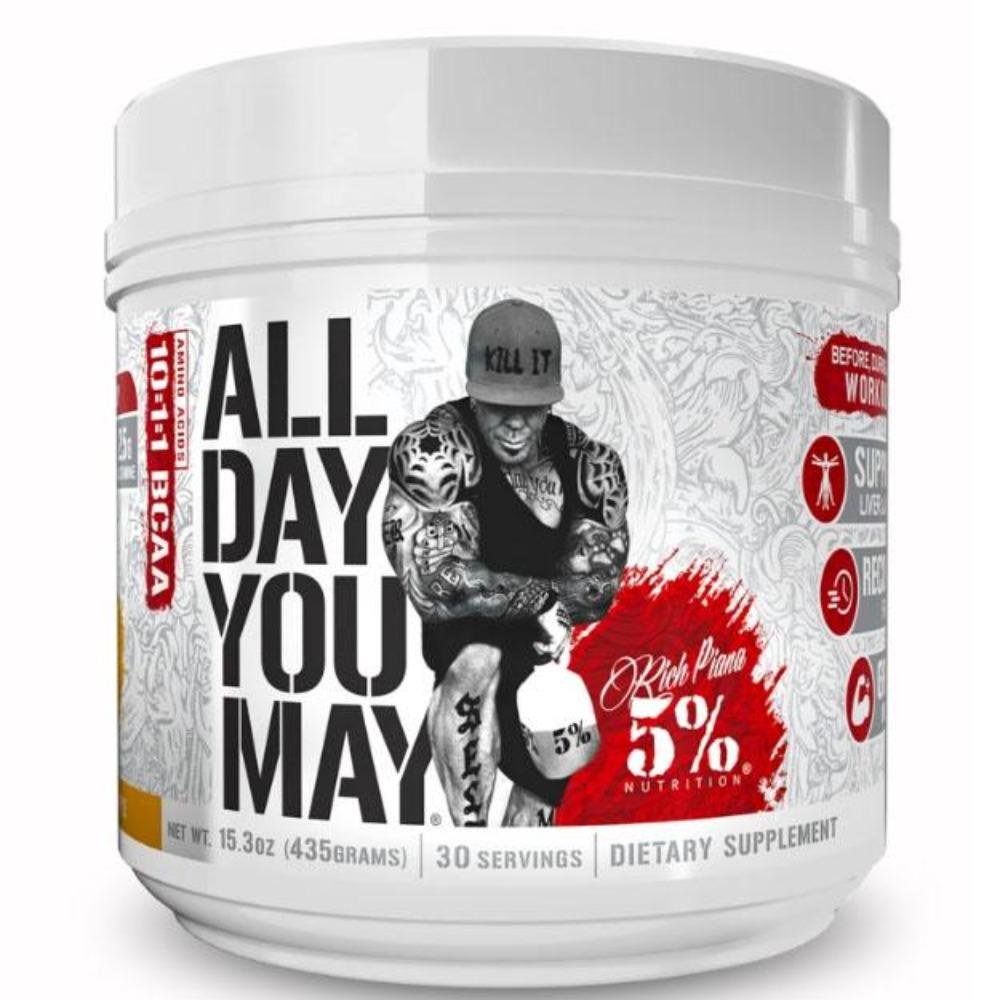 5% Nutrition All Day You May 30 Servings Amino Acids 5% Nutrition Mango Pineapple 