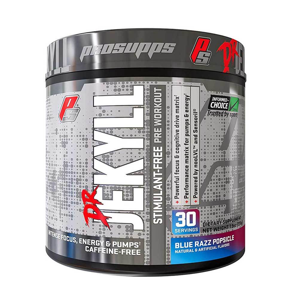 Pro Supps Dr Jekyll Stimulant Free 30 Servings Pre-Workouts Pro Supps Blue Razz Popsicle  (1760843005995)