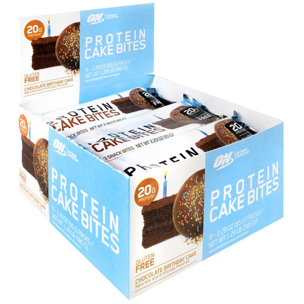 Optimum Nutrition Protein Cake Bites 12/Box Foods & Snacks Optimum Nutrition Chocolate Birthday Cake  (1059269804075)