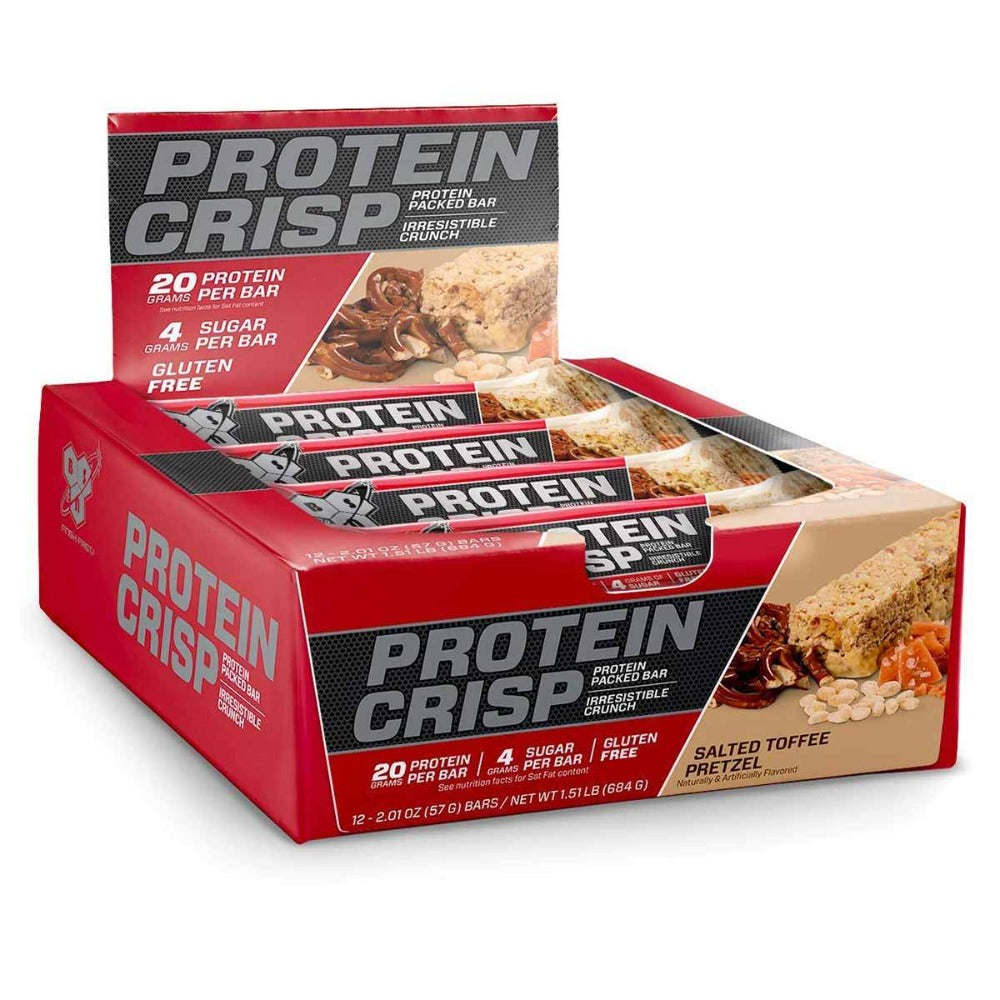 BSN Syntha-6 Protein Crisp 12/Box Bars BSN Salted Toffee Pretzel  (1556856930347)