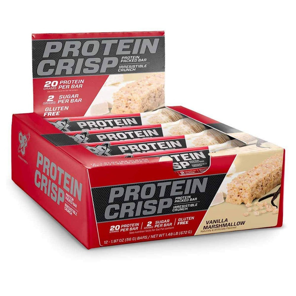 BSN Syntha-6 Protein Crisp 12/Box Bars BSN Vanilla Marshmallow  (1556856930347)
