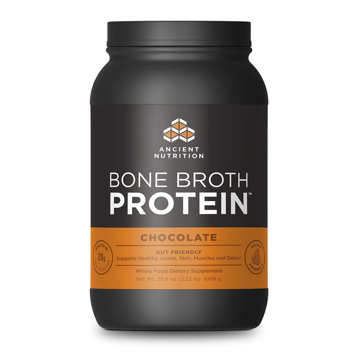 Ancient Nutrition Bone Broth Protein 40 Servings Protein Ancient Nutrition Chocolate  (1059285106731)