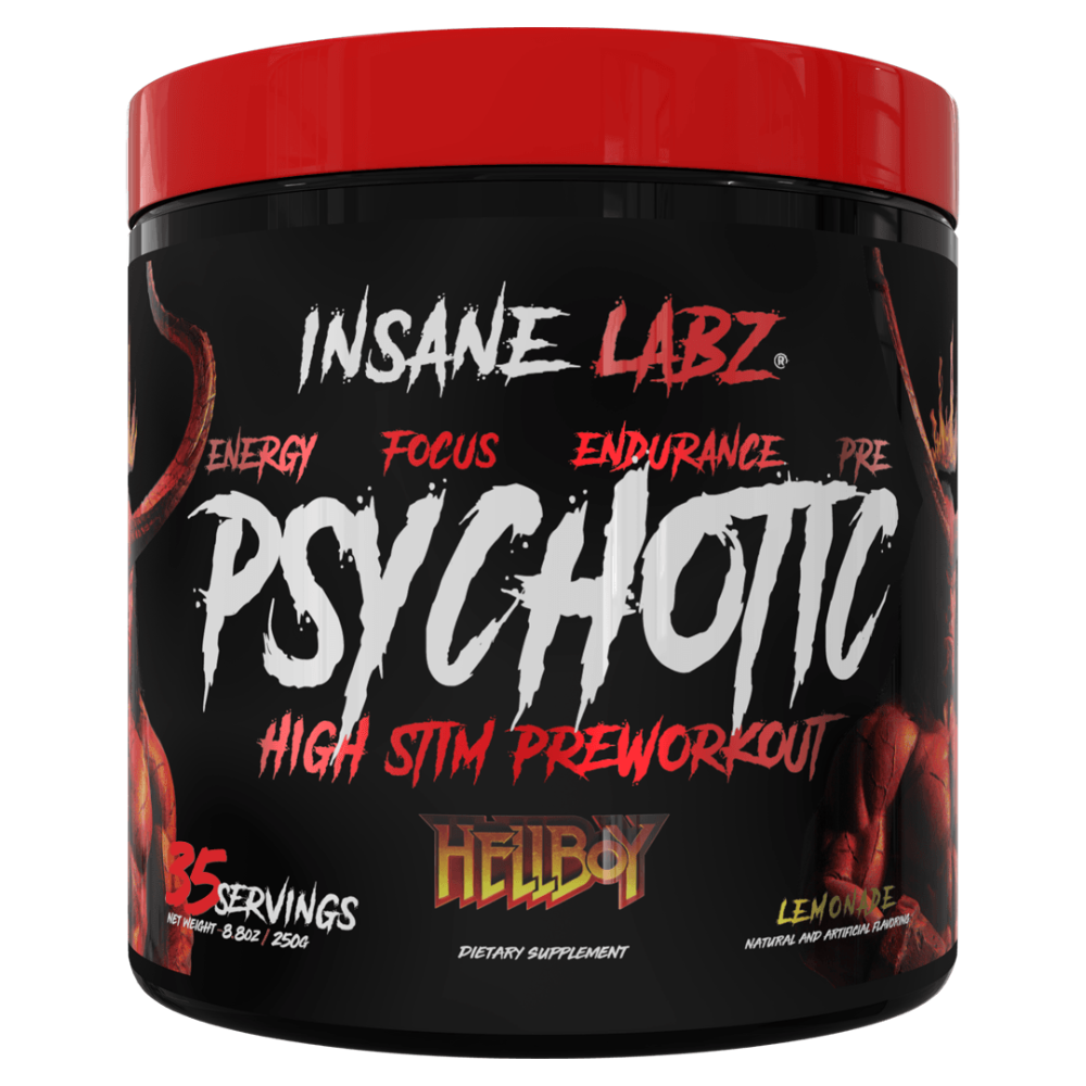 Insane Labz Psychotic HellBoy Edition 35 Servings Sports Performance Recovery Insane Labz Lemonade  (1747100237867)