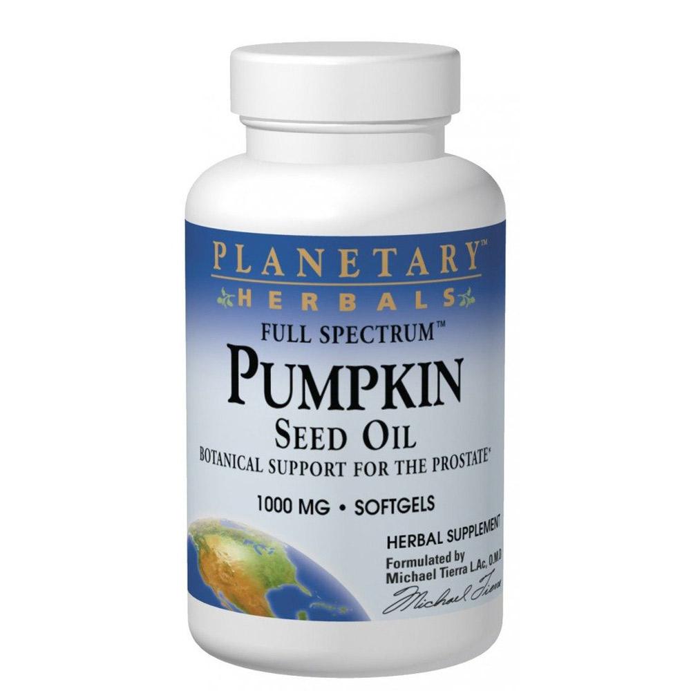 Planetary Herbals Pumpkin Seed Oil 1000mg 45G Herbs Planetary Herbals  (1810126405675)