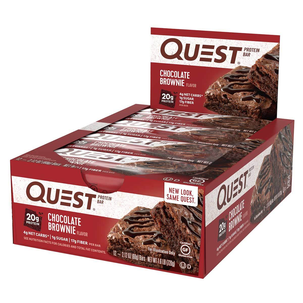 Quest Nutrition Quest Bar Protein Bar 12/Box Top 50 Quest Nutrition Chocolate Brownie  (1058690433067)