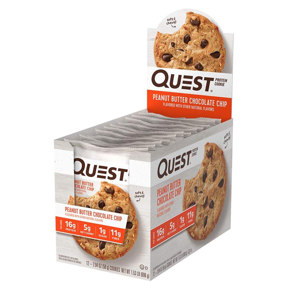 Quest Nutrition Cookies 12/Box Protein Quest Nutrition Peanut Butter Chocolate Chip  (1059342975019)