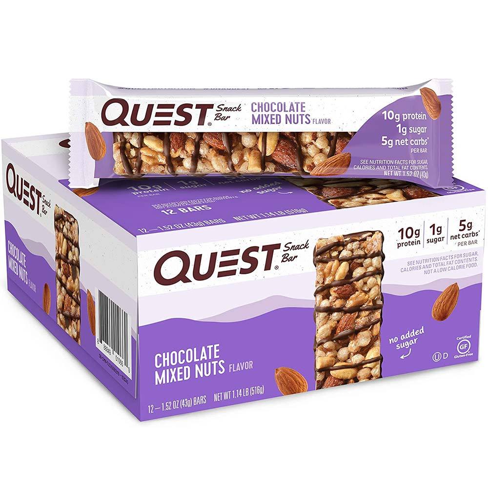Quest Snack Bar 12/Box Bars Quest Nutrition Chocolate Mixed Nuts  (4544359137345)