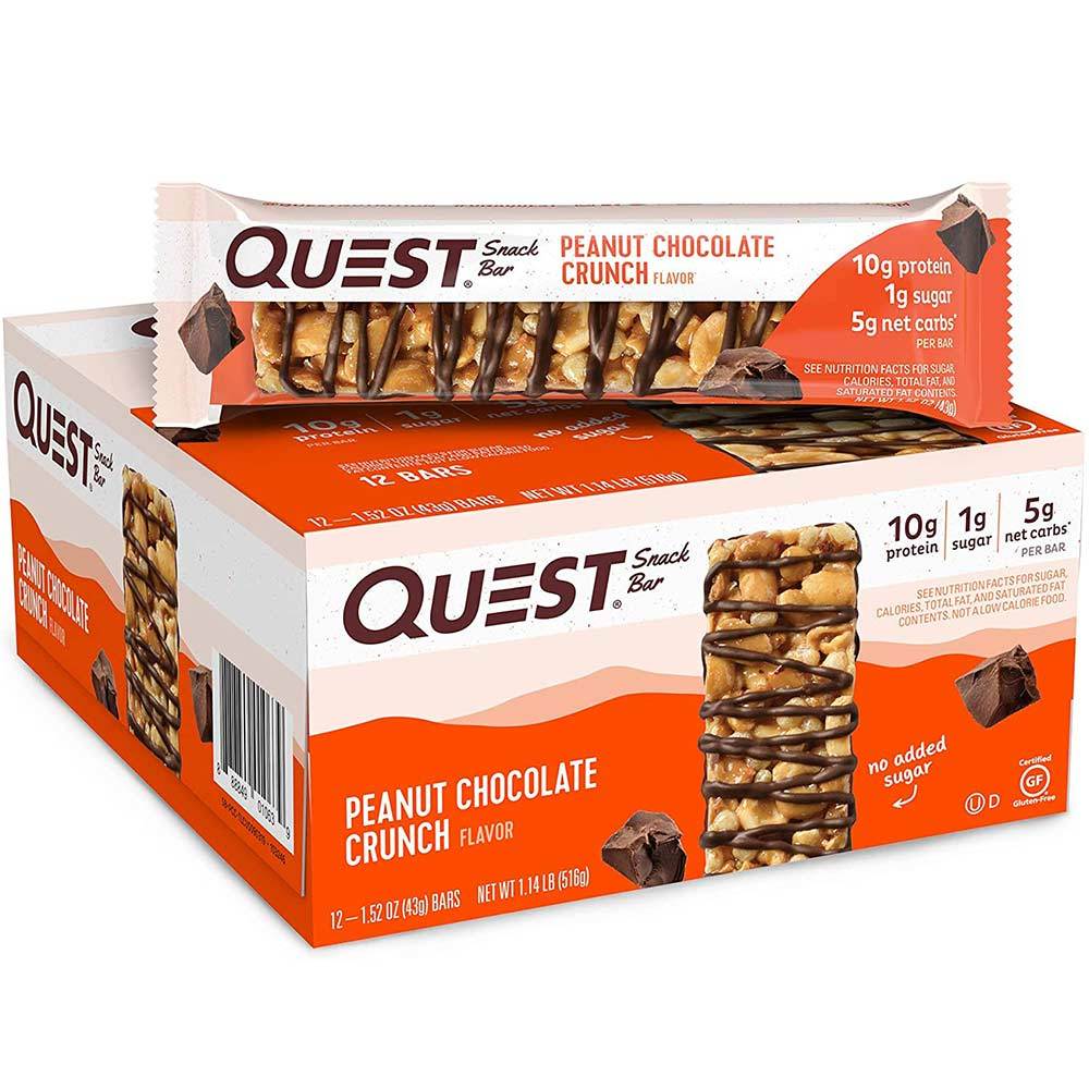 Quest Snack Bar 12/Box Bars Quest Nutrition Peanut Chocolate Crunch  (4544359137345)