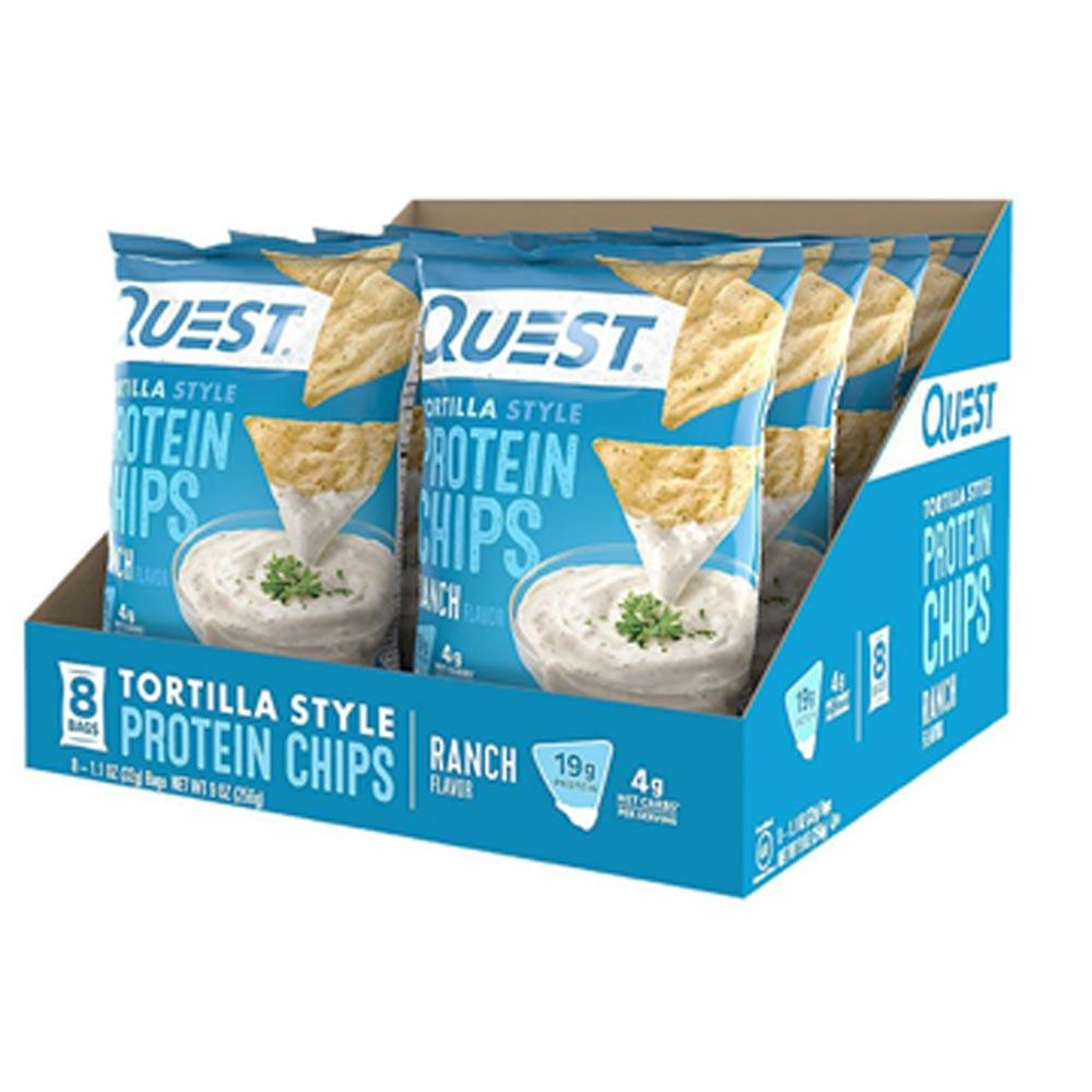 Quest Protein Tortilla Chips 8/Box Foods Juices Quest Nutrition Ranch  (1403430928427)